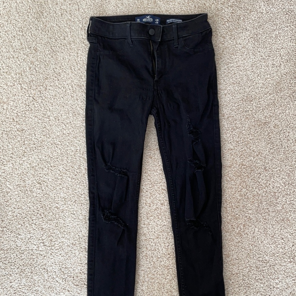Ripped Black Hollister Jeans | Size 3
